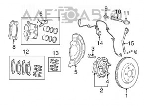 Супорт передній лівий Jeep Grand Cherokee WK2 12-21 brembo