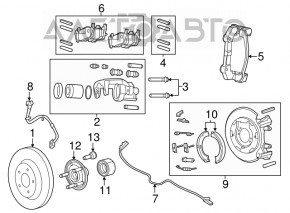 Суппорт задний правый Jeep Grand Cherokee WK2 12-17 brembo, под R20