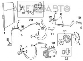 Трубка кондиционера компрессор-печка Dodge Durango 11- 5.7, 6.4