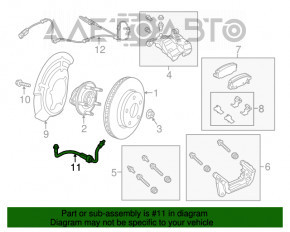 Шланг тормозной задний правый Jeep Cherokee KL 14-18 FWD