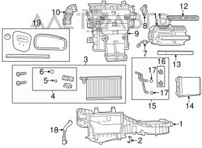 Клапан пічки кондиціонера Jeep Grand Cherokee WK2 14-21