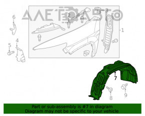 Підкрилок передній правий Jeep Cherokee KL 14-18