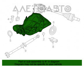 Задній диференціал редуктор Dodge Durango 11-13 195mm