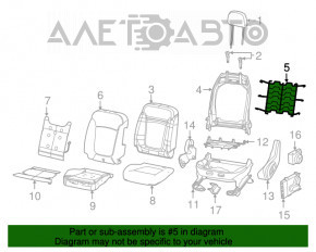 Подушка поясничной подпорки водительского сиденья Jeep Compass 17-