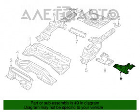 Захист днища задній лівий Jeep Renegade 15-