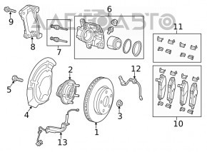 Кожух гальмівного диска передній лев Jeep Cherokee KL 19-21 off road