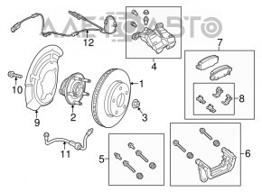 Датчик ABS задній лівий Jeep Cherokee KL 19-23 off road