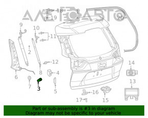 Отбойник двери багажника Jeep Cherokee KL 19-21