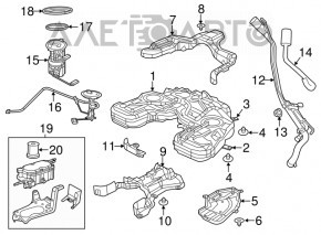 Заливна горловина паливного бака Jeep Grand Cherokee WK2 14-15 3.6