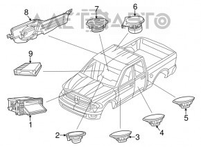 Динамик торпедный Jeep Grand Cherokee WK2 11-21