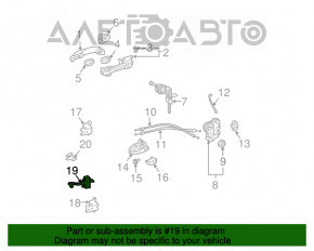 Обмежувач двері перед прав Lexus RX300 RX330 RX350 RX400h 04-09