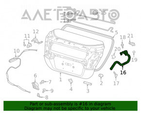 Петля кришки багажника права Honda Clarity 18-21 usa