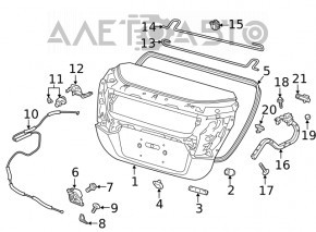 Петля кришки багажника права Honda Clarity 18-21 usa новий OEM оригінал