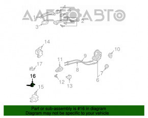 Ограничитель двери задней правой Lexus RX300 RX330 RX350 RX400h 04-09