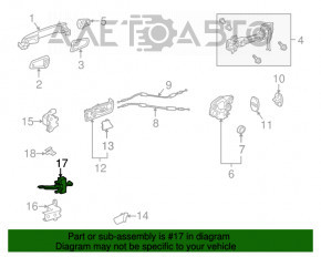 Ограничитель двери задней правой Lexus RX350 RX450h 10-15