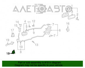 Петля двери нижняя задняя правая Lexus IS200 IS300 99-05