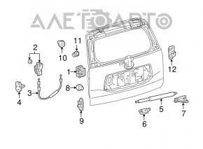 Петля дверей багажника верхня Lexus GX470 03-09 новий OEM оригінал