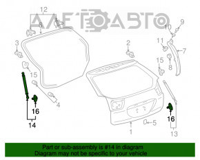 Амортизатор двері багажника лівий Lexus RX300 RX330 RX350 RX400h 04-09