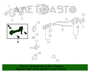 Механизм ручки двери задней правой Lexus RX350 RX450h 10-15