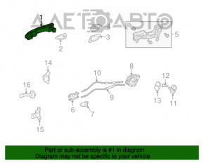 Ручка двери внешняя задняя левая Lexus RX350 RX450h 10-15