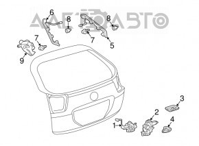 Накладка замку багажника Lexus RX300 RX330 RX350 RX400h 04-09