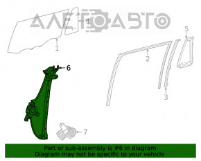 Механізм склопідйомника задній правий Toyota Highlander 20-