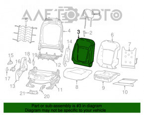 Пасажирське сидіння Jeep Compass 17- без airbag, ганчірка сер