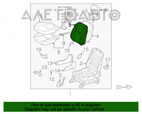 Пассажирское сидение Toyota Prius 20 04-09 без airbag,механич,тряпка беж, под чистку