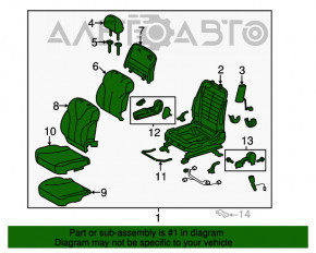 Пасажирське сидіння Toyota Camry v40 10-11 без airbag, ганчірка сіра, механічна