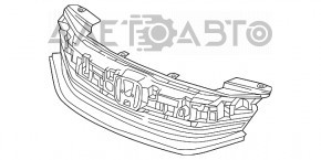 Решетка радиатора grill Honda Accord 16-17 hybrid, в сборе, с хромом, песок