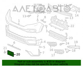 Площадка номерного знака перед Honda CRV 20-22