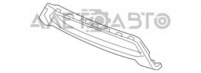 Обрамление нижней решетки переднего бампера Honda Accord 16-17 рест, hybrid, черн глянец, царапины