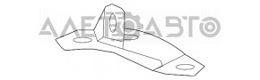 Накладка заднего бампера под глушитель Honda Accord 16-17 рест