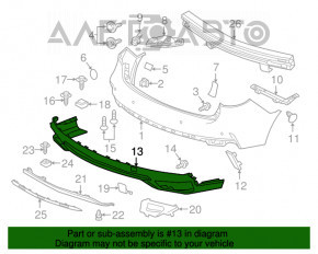 Губа заднього бампера Acura MDX 17-18 рест