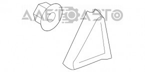 Заглушка двери треугольник внутр задняя правая Honda Clarity 18-21 usa