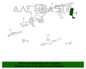 Подушка безпеки airbag сидіння зад лев Lexus RX350 RX450h 10-15