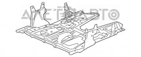 Защита двигателя Honda Insight 19-22 затерта, надрывы, примята, дефекты креплений