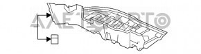 Защита заднего бампера правая Honda Clarity 18-21 usa примята, надрыв