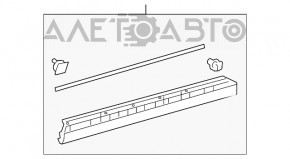 Накладка двері нижня перед лев Lexus NX200t NX300 NX300h 15-21 структура