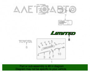 Эмблема Limited надпись Toyota Highlander 08-13