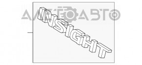 Емблема напис INSIGHT кришки багажника Honda Insight 19-22
