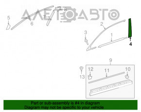 Накладка дверей збоку перед лев Lexus NX200t NX300 NX300h 15-21