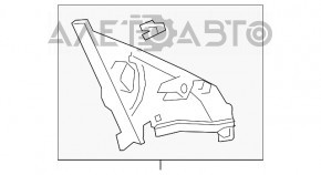 Заглушка бічного дзеркала права Honda Civic X FC 16-21 4d під динамік, чорна