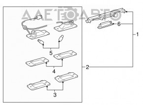 Підсвічування номера кришки багажника Lexus GS300 GS350 GS430 GS450h 06-11