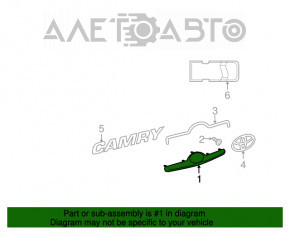 Накладка кришки багажника Toyota Camry v40 10-11 з емблемою, хром, без камери