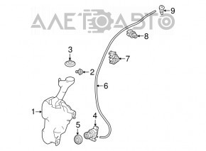 Бачок омывателя Honda Accord 13-17 hybrid с крышкой