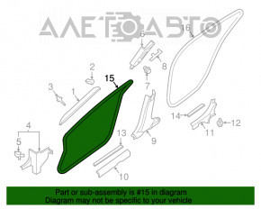 Уплотнитель дверного проема передний правый Nissan Maxima A36 16-