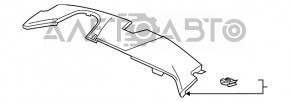 Торпедо передняя панель голая Honda Clarity 18-21 usa черн, с накладкой под черн дерево, царапины на накладке