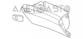Перчаточный ящик, бардачок Honda Accord 13-17 беж, без замка, царапины, побелел пластик