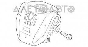 Подушка безопасности airbag в руль водительская Honda Clarity 18-21 usa черная, ржавый пиропатрон